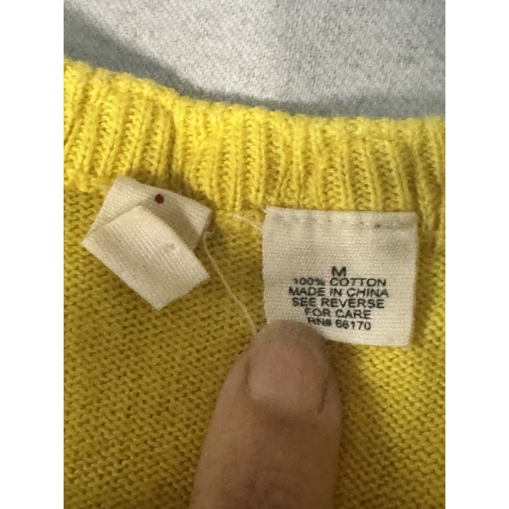 Moth Anthropologie Women's Size M Wisteria Cardigan Sweater Yellow Embroidered - Picture 5 of 7
